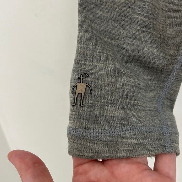 Smartwool Thermal Merino Wool Half-Zip Base Layer Thumbholes Hiking Outdoors Med - Picture 10 of 13